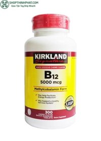 Vitamin B12 5000 mcg Kirkland 300 viên của Mỹ