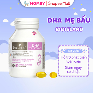 Viên uống bổ sung DHA cho bà bầu Bio Island for Pregnancy Úc hộp 60 viên