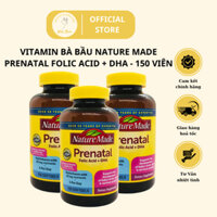 Vitamin Bà Bầu Nature Made| Prenatal Folic + DHA| 200mg DHA|  Chính hãng từ Mỹ| 150 viên| Nhà Sam_ Chuyên hàng Authentic