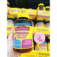 Vitamin bà bầu Prenatal + DHA 200mg Nature Made 150v Mỹ BAABEELAND