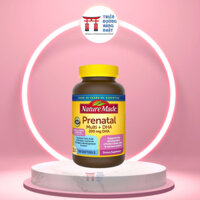 Vitamin bà bầu, Vitamin tổng hợp Bầu Mỹ Nature Made Prenatal Multi + DHA 150 viên