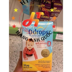 Vitamin Baby Ddrops D3 - Mỹ cho bé từ sơ sinh trở lên