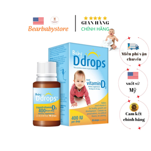 Vitamin Baby Ddrops D3 - Mỹ cho bé từ sơ sinh trở lên