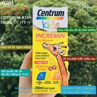 Vitamin bổ sung cho trẻ biếng ăn Centrum Kids Incremin Iron Mixture (200ml) (cho trẻ từ 1 tuổi trở lên)