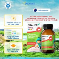 Vitamin Brauer Baby & Kids Ultra Pure Cod Liver Oil With DHA - Bổ sung dha tinh khiết cho trẻ từ 1 tuổi