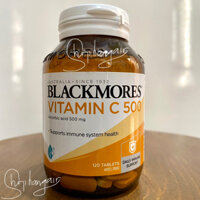Vitamin C 500 mg Blackmores tăng đề kháng miễn dịch, trắng sáng da, mờ thâm nám, tăng hấp thu collagen, antioxidant 120v