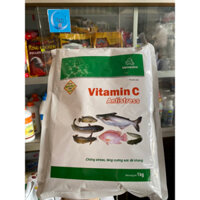 vitamin C gói 1kg chống stress tăng đề kháng cho tôm cá, hoà thuốc với nước trộn vào thức ăn.1kg trộn 500kg thức ăn