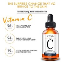 Vitamin C Hyaluronic Acid Facial Serum Pure 100% Strong Anti Aging Wrinkle Skin Tightening Nourishes Smooth Facial Skin