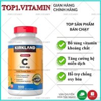 Vitamin C Kirkland vị Cam 500 viên nhập từ Mỹ dạng viên kẹo nhai tăng sức đề kháng