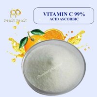 Vitamin C nguyên chất 99% gói 0,5 - 1 kg dùng trong chăn nuôi thủy sản, L-ascorbic acid, axit ascorbic nguyên liệu 99%