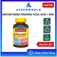 Vitamin Cho Bà Bầu Nature Made Prenatal Folic Acid + DHA - Date 05/2025 - Hàng Chính Hãng - Mall Mỹ