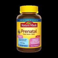 Vitamin cho bà bầu Nature Made Prenatal Multi Folic Acid + DHA của Mỹ, 90 viên
