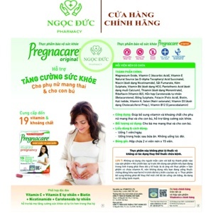 Vitamin cho bà bầu Vitabiotics Pregnacare Original tốt cho mẹ khỏe cho bé