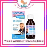 Vitamin cho bé WELLBABY INFANT LIQUID (150ml) từ 6 tháng đến 4 tuổi hay biếng ăn hấp thụ kém chứa vitamin C A B E, Anh