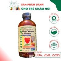Vitamin cho trẻ em ⚡ SALE SỐC ⚡ Vitamin và khoáng chất Tổng Hợp Cho Bé ChildLife Multi Vitamin Mineral Hộp 237ml