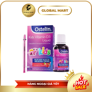 Vitamin D dạng nước cho trẻ em Ostelin Vitamin D Kids Liquid 20ml