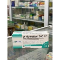Vitamin D Fluoretten 500 I.E - Nhập khẩu Đức - Bổ sung Vitamin D3 cho bé (Hộp 90 Viên)