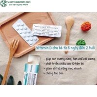 Vitamin d Fluoretten 500 IE, bổ sung D3 flouetten 90 viên cho bé date mới