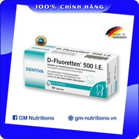 Vitamin D Fluoretten 500 I.E Zentiva Đức bổ sung vitamin D3 cho trẻ phát triển xương và răng hộp 90 viên