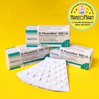 Vitamin D Fluoretten 500 I.E Zentiva Đức bổ sung vitamin D3 cho trẻ phát triển xương và răng hộp 90 viên