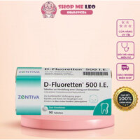 Vitamin D Fluoretten 500 I.E Zentiva Đức bổ sung vitamin D3 cho trẻ phát triển xương và răng hộp 90 viên