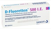 Vitamin D Fluoretten 500 I.E (thuốc cứng xương) (90 viên)