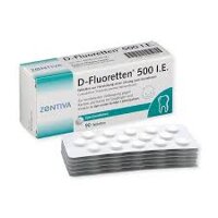 VITAMIN D Fluoretten 500 IE Dức, bổ sung vitamin D3 và Flour cho trẻ từ 0-3 tuổi