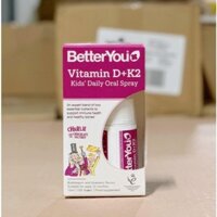 Vitamin D + K2 Dạng Xịt Better You, Hàng Anh 15ml cho bé từ 1 tuổi