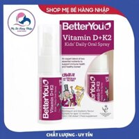 Vitamin D + K2 Dạng Xịt Better You 15ML (1Y+)
