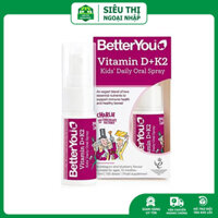 Vitamin D + K2 Dạng xịt Better You 15ml từ 1Y+