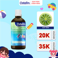 Vitamin D3 200IU và Canxi dạng sữa nước bé từ 7 tháng tuổi Ostelin Kids Milk Calcium & Vitamin D3 Liquid 90ml của Úc