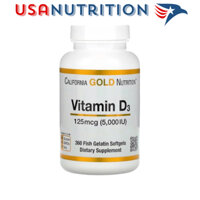 Vitamin D3 5000 IU 360 viên ''California Gold Nutrition'' : Hỗ trợ xương khớp, hệ miễn dịch khỏe mạnh