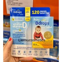 Vitamin D3 Baby Ddrops 400 IU cho trẻ từ 0-12 tháng,120 giọt; Hsd 2026