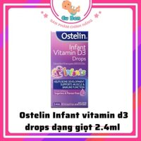 Vitamin d3 cho trẻ sơ sinh Ostelin Infant drops dạng giọt 2.4ml úc cho bé từ sơ sinh đến 12 tuổi