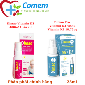 Vitamin D3 Dimao dạng xịt cho Bé 400IU