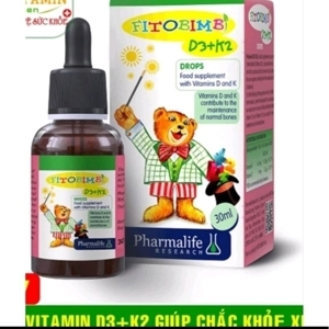 Vitamin D3 Fitobimbi D3+K2 - Hỗ trợ  trẻ hấp thu canxi, giúp xương, răng chắc khỏe