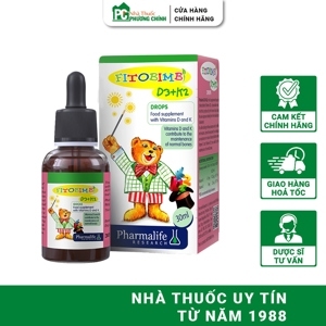 Vitamin D3 Fitobimbi D3+K2 - Hỗ trợ  trẻ hấp thu canxi, giúp xương, răng chắc khỏe