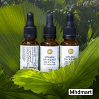 Vitamin D3 K2 MK7 200IE Sunday Natural 20 ml Đức, hàng nhập khẩu có mã QR
