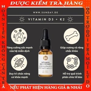 Vitamin D3 K2 MK7 Sunday Natural Đức