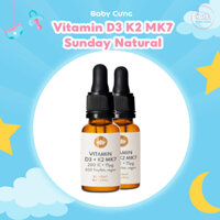 Vitamin D3 K2 MK7 Sunday Natural của Đức 20ml cho trẻ em