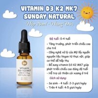 Vitamin D3 K2 Mk7 Sunday Natural Đức
