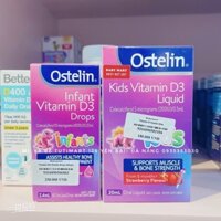 Vitamin D3 Ostelin, D3 Drops Ostelin 2.4ml, D3 Liquid Ostelin 20ml - Xuất xứ Úc