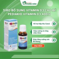 Vitamin D3 Thuần Cho Trẻ Sơ Sinh Pediakid Vitamin D3 Giúp Bé Giảm Quấy Khóc Đêm, Rụng Tóc Vành Khăn, Còi Xương (Lọ 20ml)