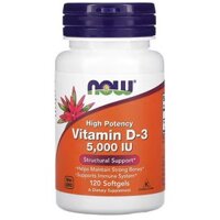 Vitamin D3/5000 IU - hãng NOW Mỹ