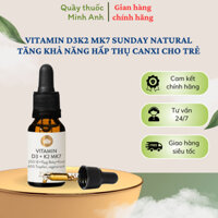 Vitamin D3K2 MK7 Sunday Natural của Đức - 20ml - Cho trẻ em