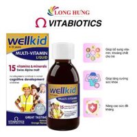 Vitamin dạng nước Vitabiotics Wellkid Multi-Vitamin Liquid bổ sung vitamin và khoáng chất cho trẻ (150ml)