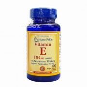 Vitamin E 184mg With Selenium 100 viên Puritan Pride