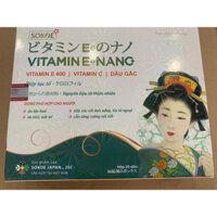 vitamin E 400 e400, C dầu gấc, diệp lục tố sokoe japan nhật bản (người tiếp xúc ánh nắng, tia tử ngoại, phụ nữ mang thai