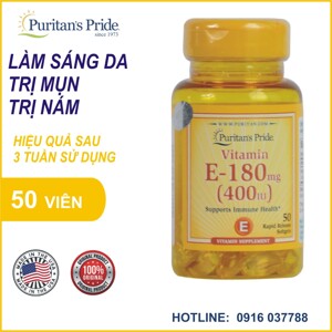 Viên uống chống lão hóa, bảo vệ tim mạch Puritan's Pride Vitamin E 400 IU 50 viên