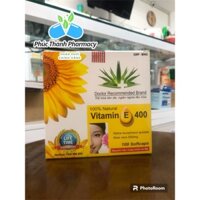 Vitamin E 400 USA giúp làm sáng da, chống lão hóa (Hộp 100 viên)